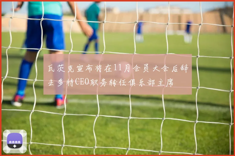 瓦茨克宣布将在11月会员大会后辞去多特CEO职务转任俱乐部主席